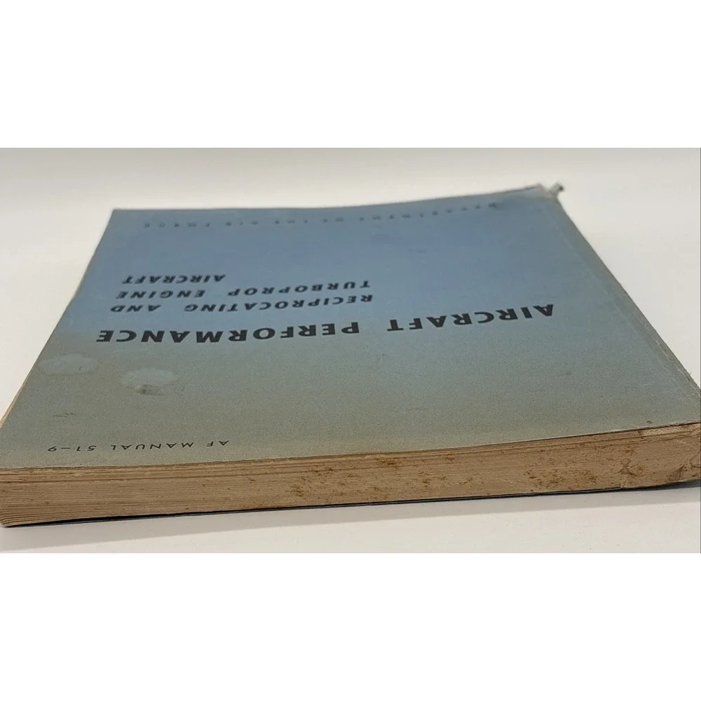 Vtg 1961 USAF AF Manual 51-9 Aircraft Performance Flight Engineer Book Cold War